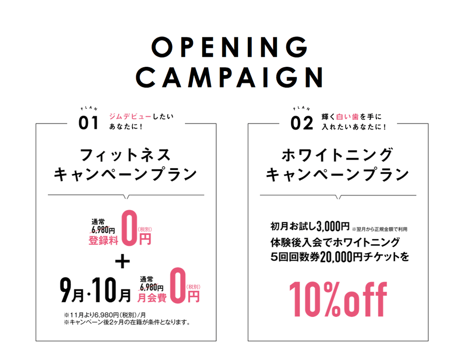 オープニングキャンペーン