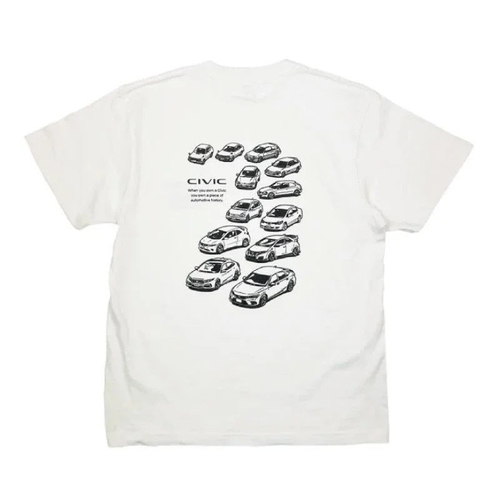 2401HD41-07 シビック Honda CIVIC HISTORY Tシャツ