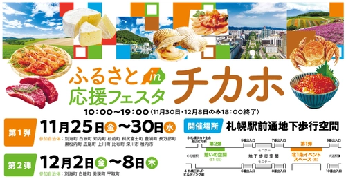 道内の15自治体が大集合！ 返礼品現物を見てふるさと納税がその場で出来る リアルイベントを札幌駅前通地下歩行空間で開催！