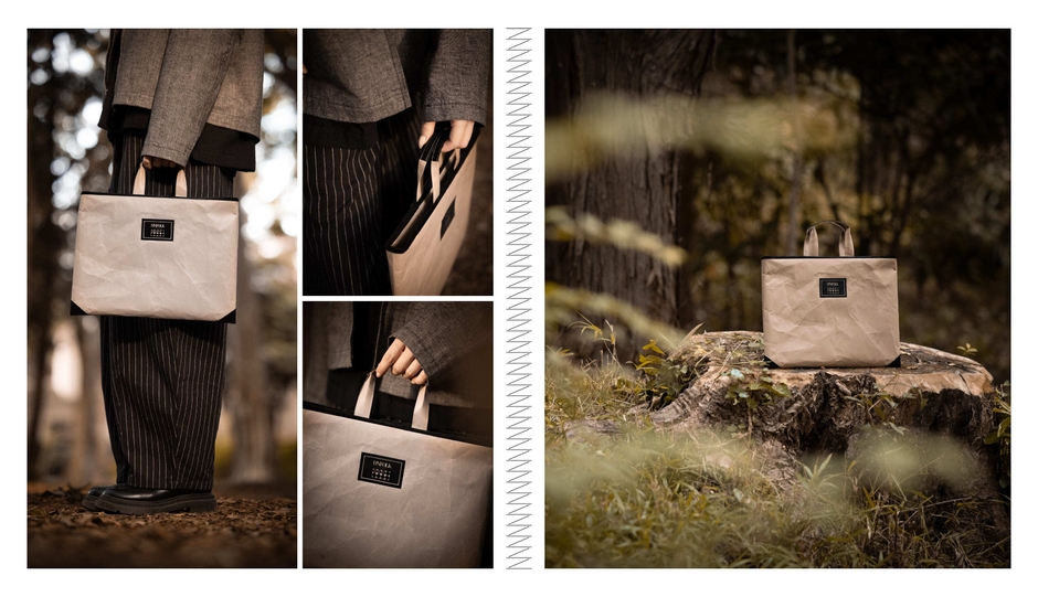 “SIWA × UNFOLK CLASSIC”Yamanashi flocky print washi bag