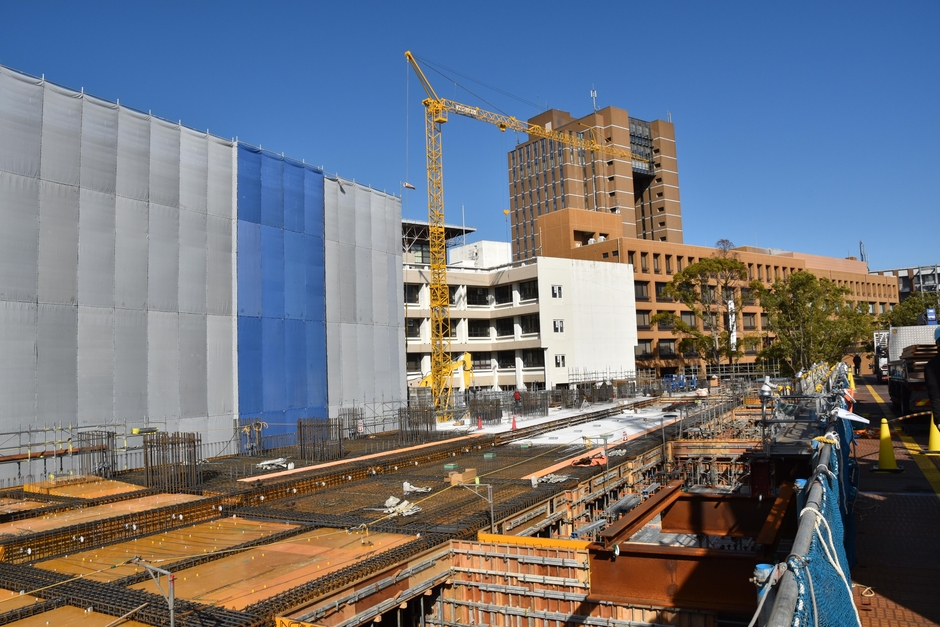 「LIONS ARENA 2026」2階にあたるメインアリーナの建設現場