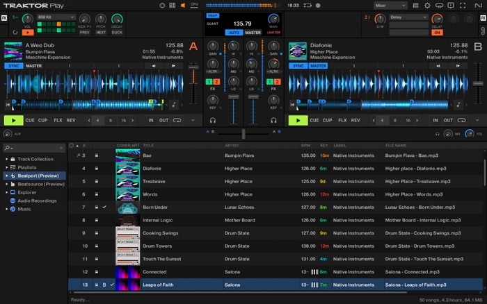 Traktor Play画面
