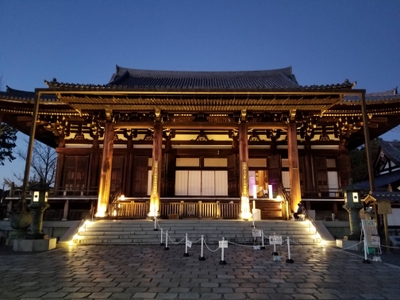 御影堂ライトアップ