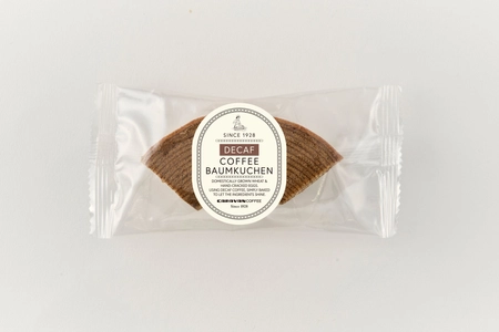 広がるデカフェ市場へ新提案。コーヒーの風味豊かな「デカフェコーヒーバウムクーヘン」を新発売!!
