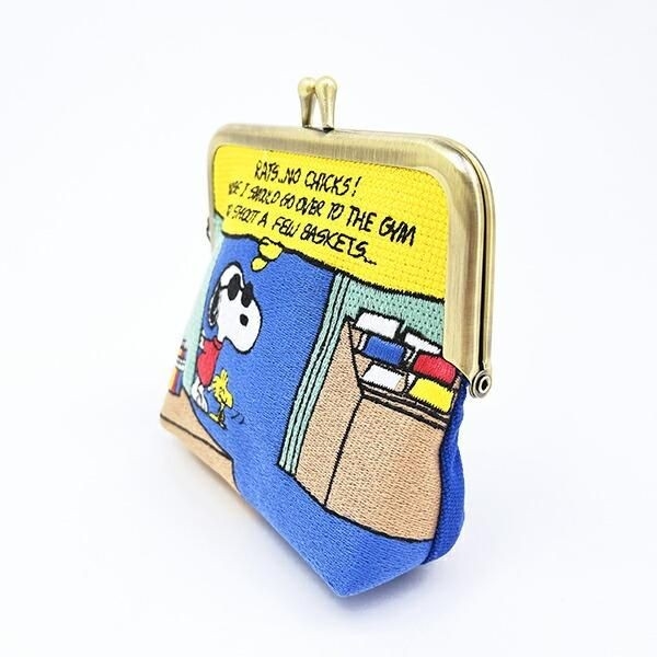スヌーピーのレトロポップな刺繡がま口