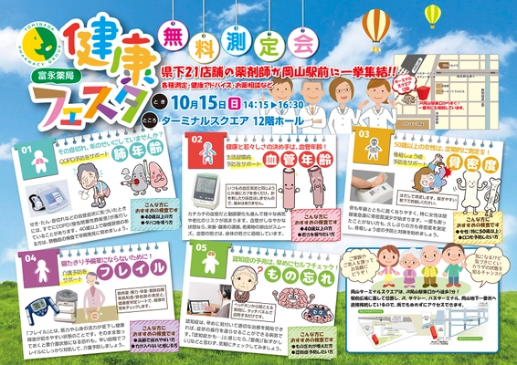 岡山の地元 調剤薬局が、早期発見・予防に本腰で取り組む 　チェーン全店の薬剤師が集結する初の大測定会を開催