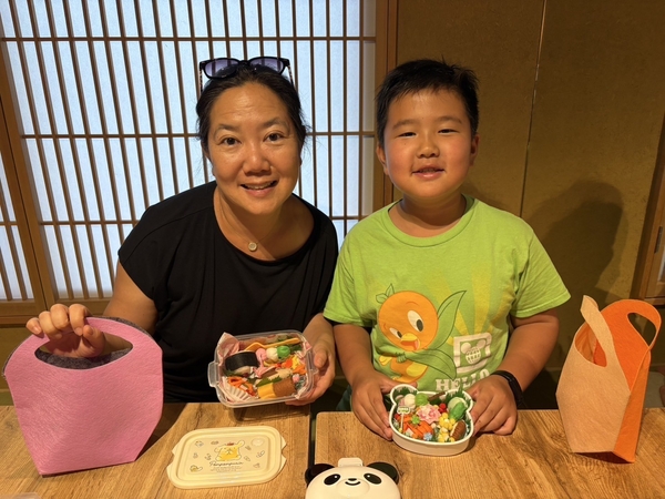 フェルト弁当作り体験の様子