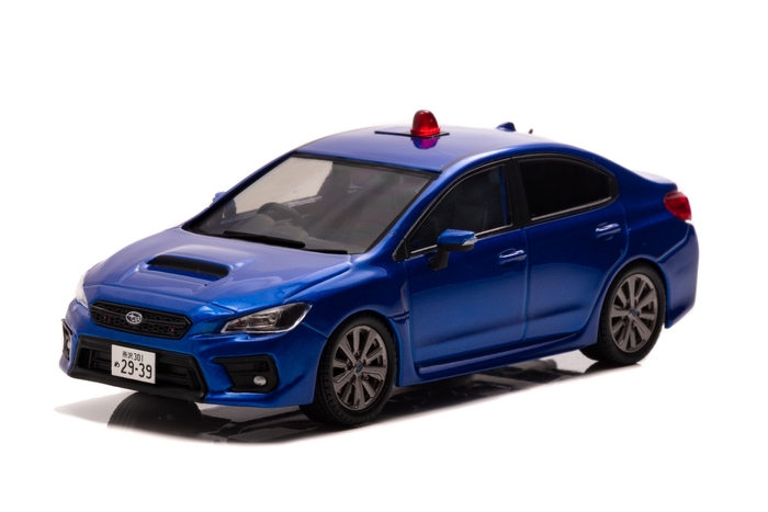 1/43 スバル WRX S4 2.0GT Eye Sight (VAG) 2019 埼玉県警察高速道路交通警察隊車両(覆面 青):左前