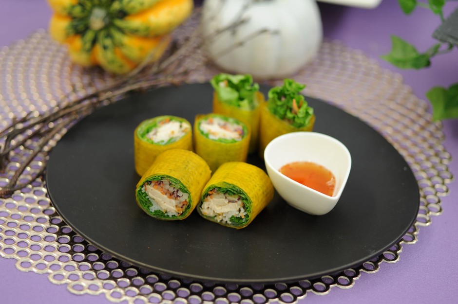 かぼちゃのベジート生春巻き(ローストチキン)