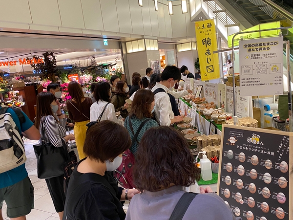 多い日は1日5000個のたまごが売れる