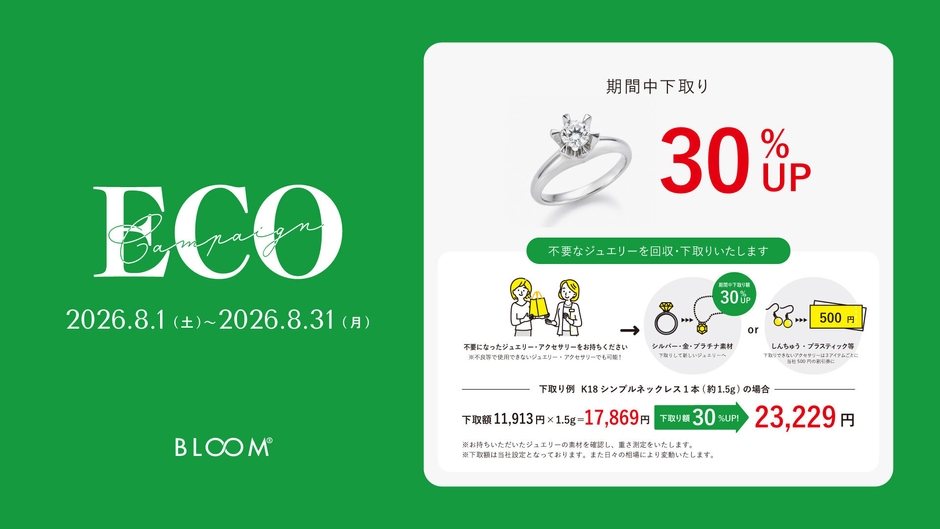 「BLOOMの日」“ECOキャンペーン”
