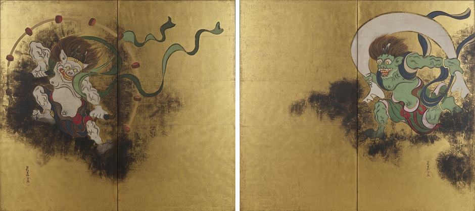 原品情報:重要文化財「風神雷神図屏風」尾形光琳筆 江戸時代・18世紀 東京国立博物館所蔵