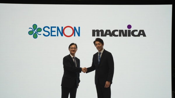 （写真左から）株式会社セノン　代表取締役社長　澤本 泉氏、株式会社マクニカ　クラビス カンパニー プレジデント　伊藤 啓介氏