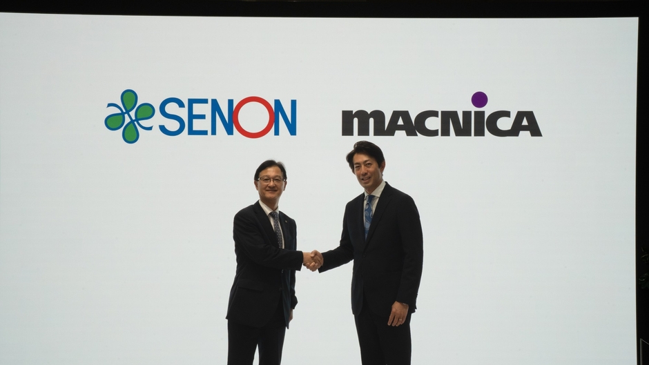 (写真左から)株式会社セノン 代表取締役社長 澤本 泉氏、株式会社マクニカ クラビス カンパニー プレジデント 伊藤 啓介氏