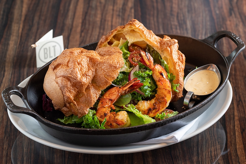 ポップオーバーサラダ＆グリルドシュリンプ