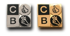 PINS FACTORY（ピンズファクトリー）　ピンズ実例紹介有限会社クライベイビー　様　「ＣＢピンズ」★かっこいいオリジナルピンズで製品にプラスα！