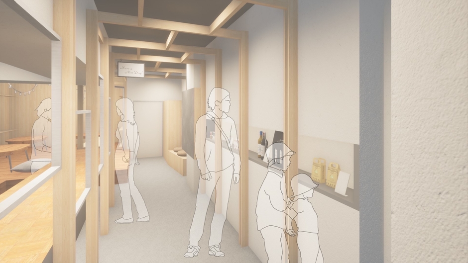 揚げ物の待ち時間をセレクトショップを物色するというプロジェクトの初期構想