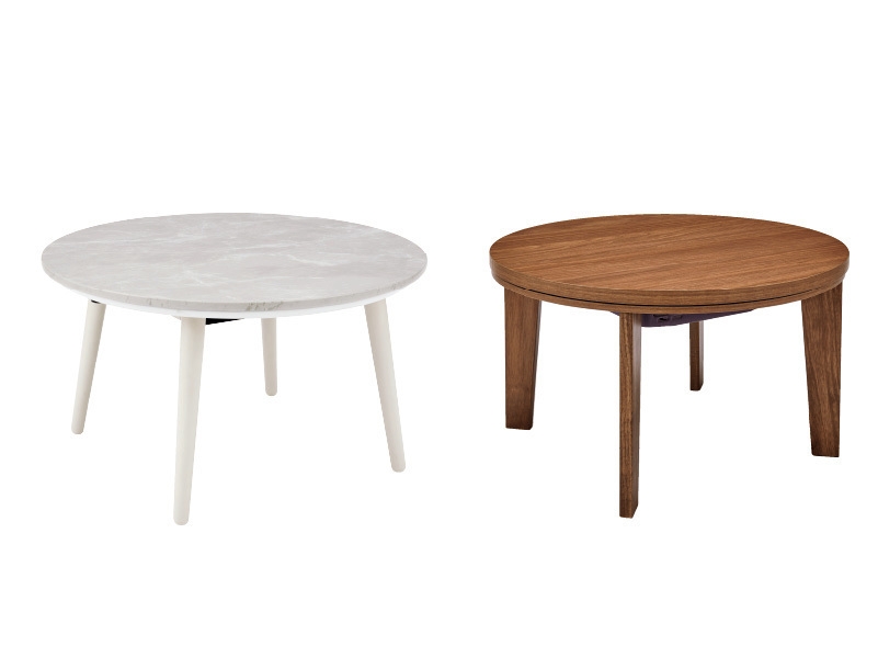 ミニマルな暮らしに寄り添う円形パーソナルこたつ