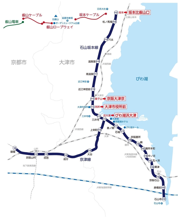 大津線路線図