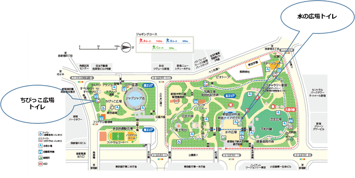 新宿中央公園 全体図