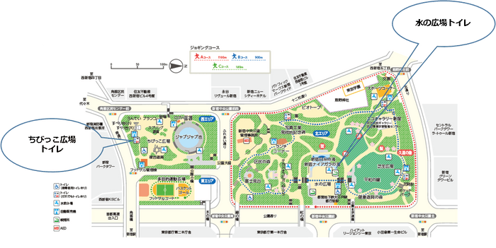 新宿中央公園 全体図