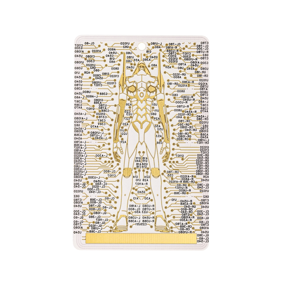 FLASH EVA01 基板アート バッグタグ　白　裏