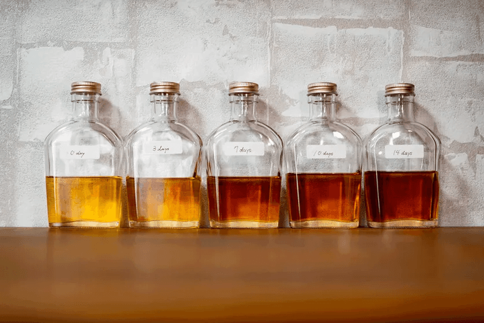 風味と香りがまろやかに!(ウイスキーでの2週間樽熟成調査)