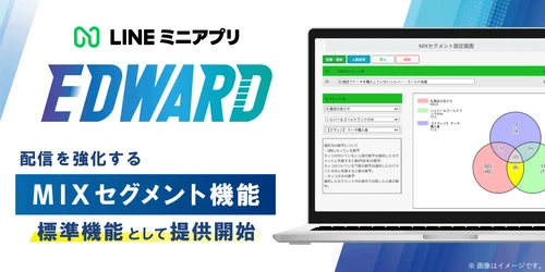 LINEミニアプリ「EDWARD(エドワード)」、 配信を強化するMIX(ミックス)セグメント機能を提供開始