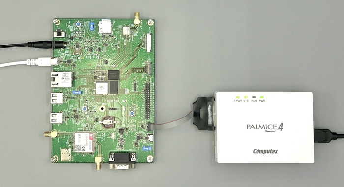 Armadillo-900+Dev BoardとPALMiCE4の接続イメージ