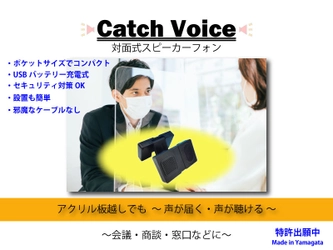 アクリル板越しでも声が届く！携帯スピーカーフォン 「CatchVoice(キャッチボイス)」を11月12日より予約販売