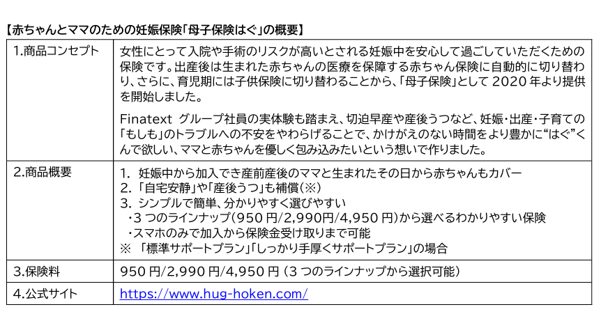 「母子保険はぐ」の概要