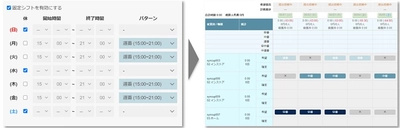 ～複数店舗の人員配置を簡単に！“生産性Up”を支える新機能続々～  SaaS型シフト管理サービス「Sync Up」 シフト作成時間を大幅削減できる新機能「固定シフト」を提供開始