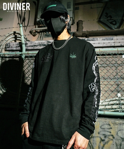 Weed Illusion L/TEE(ブラック)