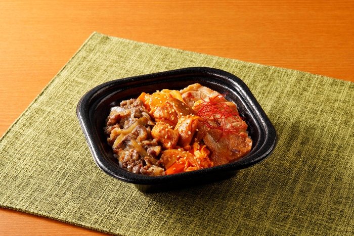 三種の肉盛丼(仙台牛、宮城県産森林どり、宮城県産豚)