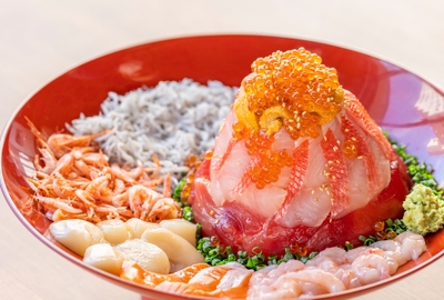 「大漁海鮮 金目鯛てっぺん丼」5,500円