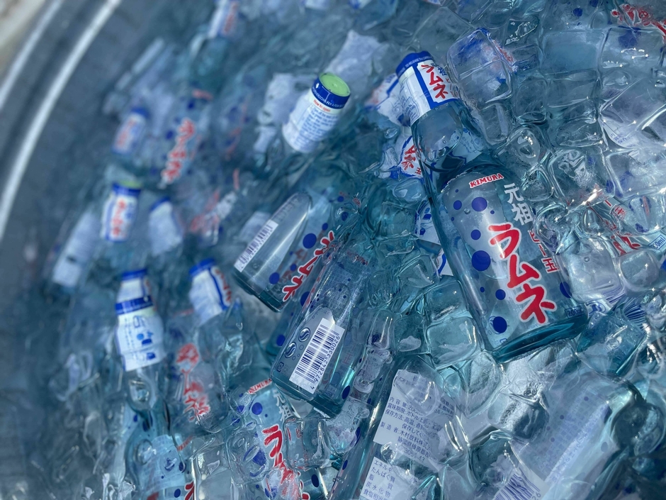 昔ながらの瓶ラムネをおひとりさま1本サービス！