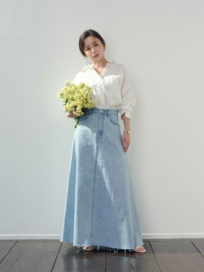 Volume Flare Skirt #Cutoff Ice1
