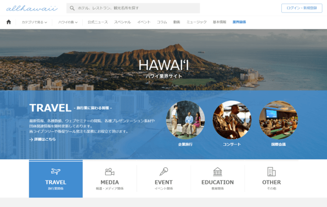 ハワイ業界サイト：https://www.allhawaii.jp/business/