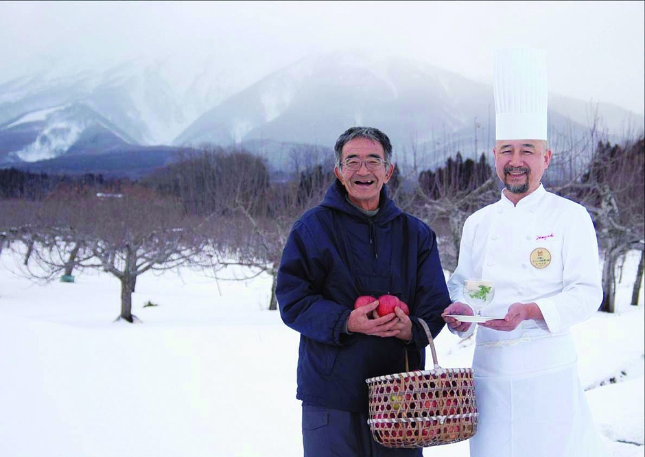 木村秋則さん、山崎隆シェフ