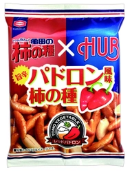 「地域活性化」「食文化の創造」 「場の提供」に賛同した キリン×亀田製菓×ハブがコラボレーション 「亀田の柿の種 パドロン風味」を 全国のHUB店舗で限定発売