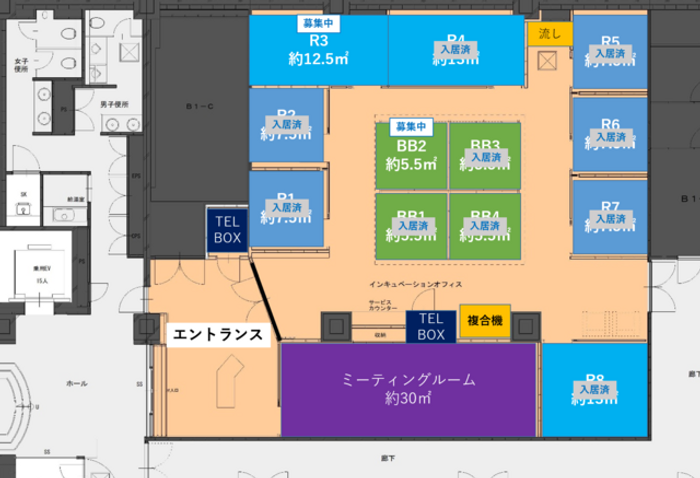 三鷹インキュベース　平面図