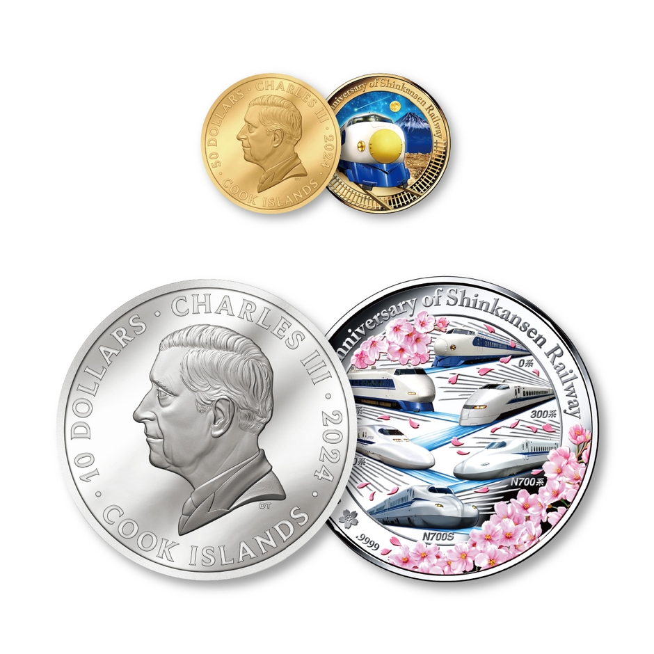 新幹線鉄道開業60周年記念】昭和、平成、令和―― 華々しく時代を駆け抜けてきた新幹線の 公式カラー金貨・銀貨が登場！ | NEWSCAST
