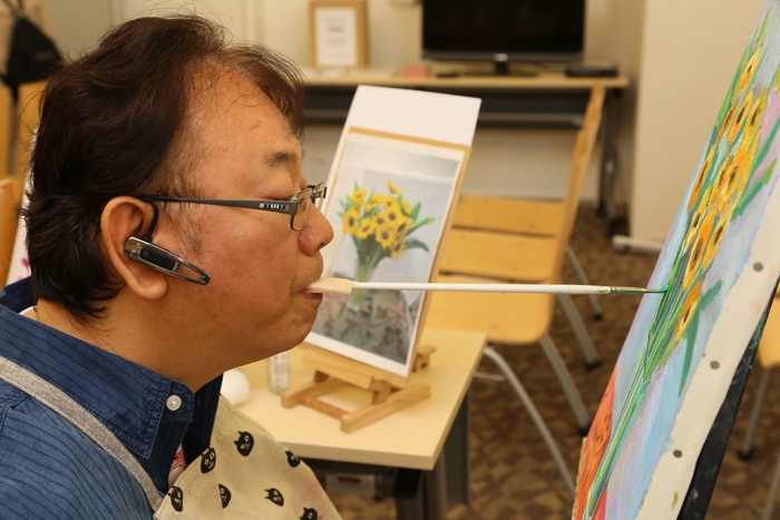 実演画家 梅宮俊明(埼玉県)