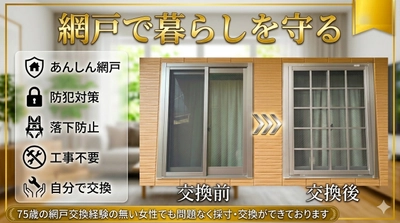 網戸で暮らしを守る【あんしん網戸】