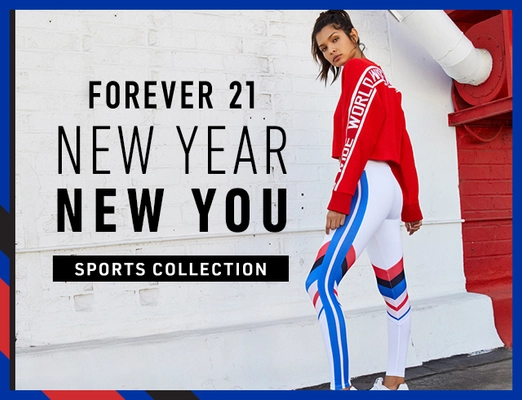 FOREVER 21　2019年アクティブコレクションをローンチ　 今季のテーマは “NEW YEAR NEW YOU(ニューイヤーニューユー)”