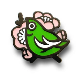 ◆PINS FACTORY（ピンズファクトリー）◆「ハルノトリ」ピンズを1０名様にプレゼント！！★観梅にぴったり！春気分一杯のピンズです