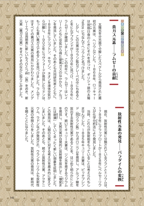 コラム　元素発見の歴史と周期表