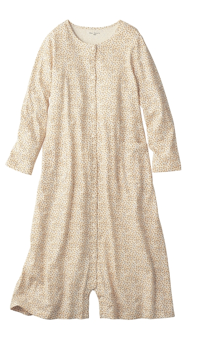 入院準備に!マタニティサイズ綿100% 2WAY長袖ワンピースパジャマ