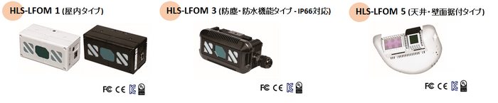 3D LiDAR(TOF)製品ラインナップ