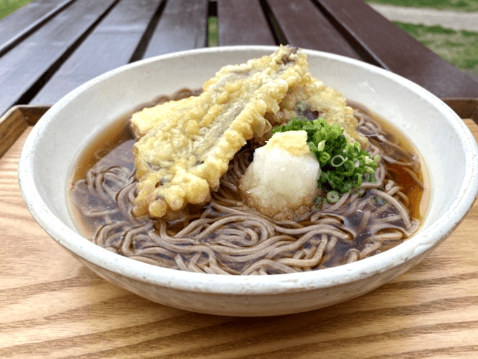 「あまご天ぷら蕎麦」